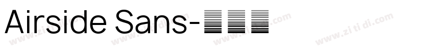 Airside Sans字体转换